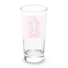 らっきーだよねのピンクガネーシャ　がねちゃん Long Sized Water Glass :back