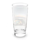 ウエディング♡カップルグッズの南国のサンセットビュー Long Sized Water Glass :back