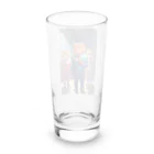 ハミガキマーケットのスーツ歯磨きネコ Long Sized Water Glass :back