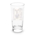 me-tooの知識欲旺盛なわんちゃん Long Sized Water Glass :back
