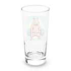 カピパーラ🐻のバーベルをしてるカピバラ♪ Long Sized Water Glass :back