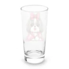 ワンコとにゃんちゃんズの毛布にくるまるシーズー Long Sized Water Glass :back