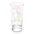 猫と紡ぐ物語の春の訪れを告げる桜満開 Long Sized Water Glass :back