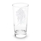 Licca's LickのRyukyu traditional シーサー(絣柄　波) Long Sized Water Glass :back