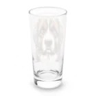 Ama'sの雪の中しかめっ面の犬さん Long Sized Water Glass :back