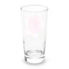 ピンク系水彩画のピンクのバラ Long Sized Water Glass :back