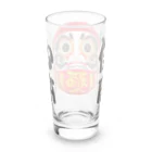 お絵かき屋さんの「心体健康」だるま ダルマ 達磨  Long Sized Water Glass :back