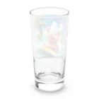  "Happy smile shonanのブタサーファー Long Sized Water Glass :back