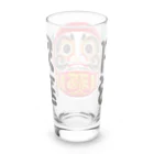 お絵かき屋さんの「家庭円満」だるま ダルマ 達磨  Long Sized Water Glass :back