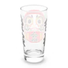 お絵かき屋さんの「受験合格」だるま ダルマ 達磨  Long Sized Water Glass :back