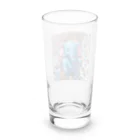 にっくすSTOREの人ごみで押されたり、ぶつけられる青いゾウ Long Sized Water Glass :back