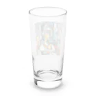 レトロゲームイラストのピカソ風芸術的アートグッズ Long Sized Water Glass :back