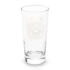 レトロゲームイラストの西洋風動物達のお茶会 Long Sized Water Glass :back