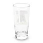 ganeshaのサッカーでゴールを守る白黒のゴリラ Long Sized Water Glass :back