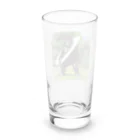 ganeshaのフリスビーをする白黒のゴリラ Long Sized Water Glass :back