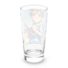 YUIMUNI-ユイム二の空を駆けるかっこいい飛行機模型を手にした子供 Long Sized Water Glass :back