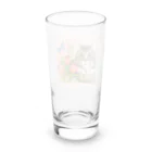 Y m @Y's shopの猫とチューリップ Long Sized Water Glass :back