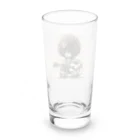 atu-daruma77のウクレレを持つアフロヘアのかわいい成長 Long Sized Water Glass :back