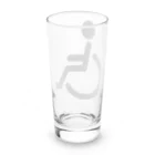 お絵かき屋さんの車椅子マーク（黒） Long Sized Water Glass :back