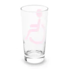 お絵かき屋さんの車椅子マーク（ピンク） Long Sized Water Glass :back