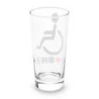 お絵かき屋さんの車椅子マーク（黒）/アイラブ車椅子（I LOVE 車椅子） Long Sized Water Glass :back