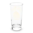 メシテロタイプ（飯テロTシャツブランド）のミルクレープ（カレッジ風イラスト） Long Sized Water Glass :back