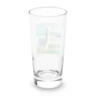 今日はなにがアルパカ！？の絶好のピクニック日和であるパカ！ Long Sized Water Glass :back