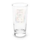 おさけふざけ＠アル中戦隊の怒った猫の表情が鮮やかに描かれた水彩画 Long Sized Water Glass :back