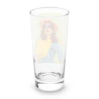 Unique Existenceのart woman mosaic Long Sized Water Glass :back