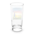 musashiyaの夕日とサッカー少年 Long Sized Water Glass :back