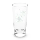 アミュペンの数学的なデザインを持つ緑と白の花 Long Sized Water Glass :back