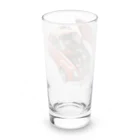 River book designのスポーティな赤い車がセンターに駐車。 Long Sized Water Glass :back