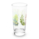 猫との風景の茶トラと森グラス Long Sized Water Glass :back