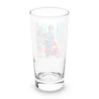 kok&foreverのスクーター配達員のイラスト Long Sized Water Glass :back