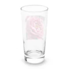 キャラメルのピオニーのピンク大輪　 Long Sized Water Glass :back