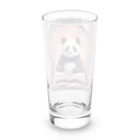 pandownloadの魔法の本を読むパンダ Long Sized Water Glass :back