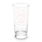 ニャンHouseのかわいいピンクの肉球 Long Sized Water Glass :back