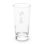 Sakikoのほっとひと息つく女の子　カフェ　ブラウン Long Sized Water Glass :back