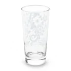 使いやすいデザインがいいね！のお花のバティック柄 ブルー Long Sized Water Glass :back