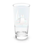 ganeshaのおもちゃのヨットでかわいいペンギンに出会おう Long Sized Water Glass :back