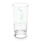 非常口の人のピクトグラム「定時で帰ります」 Long Sized Water Glass :back