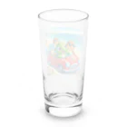 かめのオアシスのかめっち仲間と海岸をドライブ Long Sized Water Glass :back