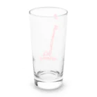 knockin-bluesののばしきりでーす猫(赤) Long Sized Water Glass :back