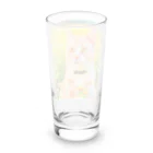 猫好きの谷の猫の水彩画/花畑のチャシロねこのイラスト/茶白ネコ Long Sized Water Glass :back