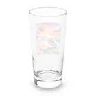 yunakiziの夕日の中シーガラスで遊ぶ子猫 Long Sized Water Glass :back