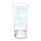 snow-birdの海で遊ぶイルカたちの楽しい風景 Long Sized Water Glass :back