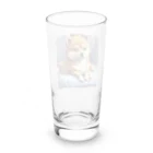 oricoricoのクッションの上でくつろぐ柴犬 Long Sized Water Glass :back