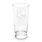 japanese-creatorの骸骨　薔薇　デザインTシャツ　アート　グラフィック Long Sized Water Glass :back