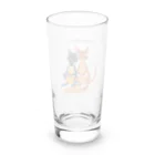 黒猫堂のカンガルーと黒猫の友情 Long Sized Water Glass :back