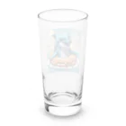 HIROYAN5935のドーナッツ好きのイルカのクーちゃん Long Sized Water Glass :back